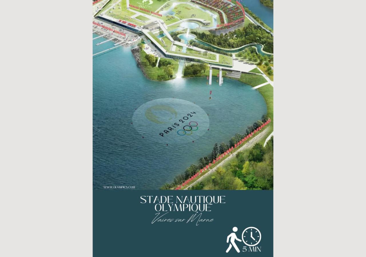 Vaires-sur-Marne Appartement-Paris-Disney-Terrasse-Jardin-Parking מראה חיצוני תמונה
