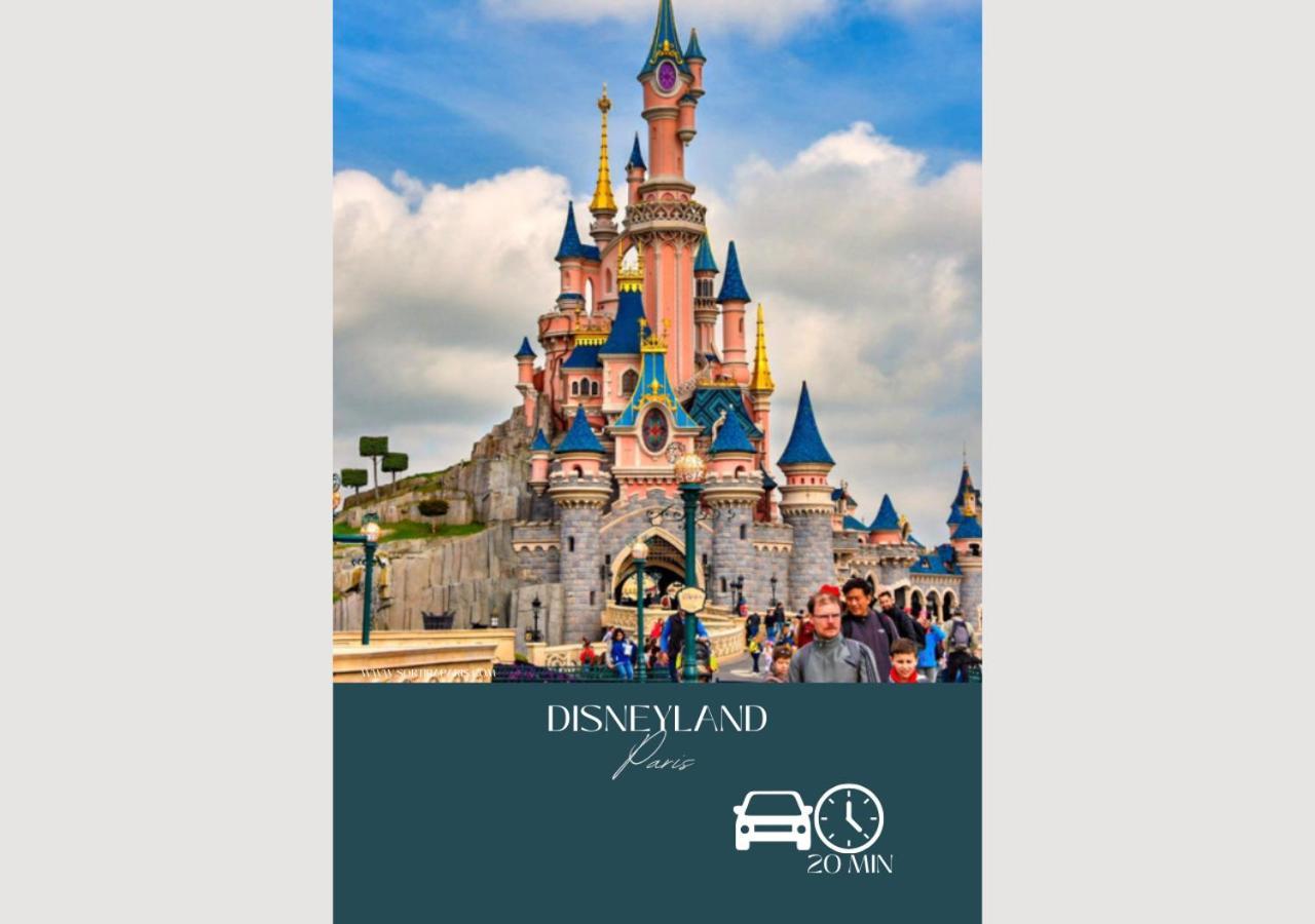 Vaires-sur-Marne Appartement-Paris-Disney-Terrasse-Jardin-Parking מראה חיצוני תמונה